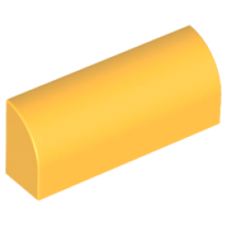 Slope, Curved 1 x 4 x 1 1/3 - Medium Orange