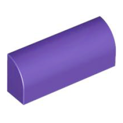 Slope, Curved 1 x 4 x 1 1/3 - Dark Purple