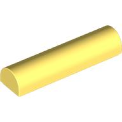 Slope, Curved 1 x 4 x 2/3 Double - Bright Light Yellow