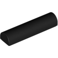 Slope, Curved 1 x 4 x 2/3 Double - Black