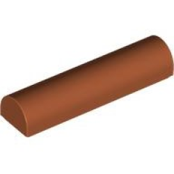 Slope, Curved 1 x 4 x 2/3 Double - Dark Orange