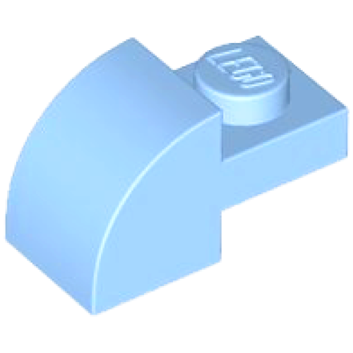 Деталь LEGO 5841 Slope, Curved 2 x 1 with Recessed Stud - Bright Light Blue