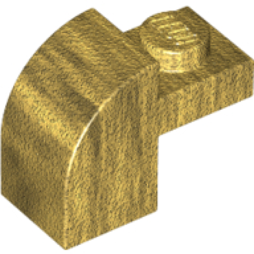Деталь LEGO 6091 Slope, Curved 2 x 1 x 1 1/3 with Recessed Stud - Pearl Gold