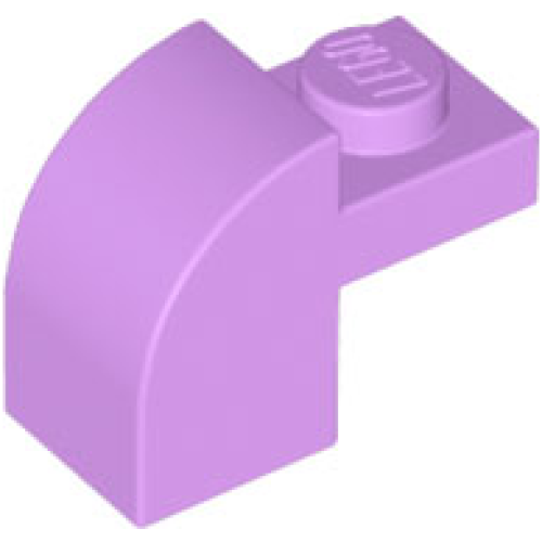 Деталь LEGO 6091 Slope, Curved 2 x 1 x 1 1/3 with Recessed Stud - Medium Lavender