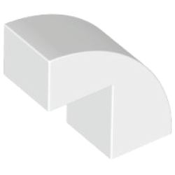 Slope, Curved 2 x 1 x 1 2/3 - White
