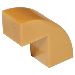 Slope, Curved 2 x 1 x 1 2/3 - Pearl Gold
