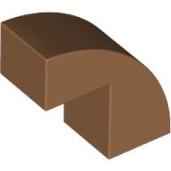 Slope, Curved 2 x 1 x 1 2/3 - Medium Nougat