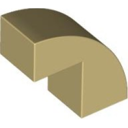 Slope, Curved 2 x 1 x 1 2/3 - Tan