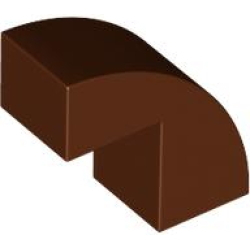 Slope, Curved 2 x 1 x 1 2/3 - Reddish Brown