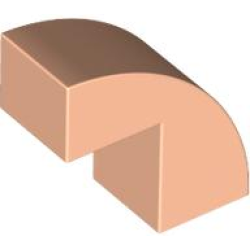 Slope, Curved 2 x 1 x 1 2/3 - Light Nougat