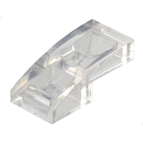 Деталь LEGO 11477 Slope, Curved 2 x 1 x 2/3 - Trans-Clear
