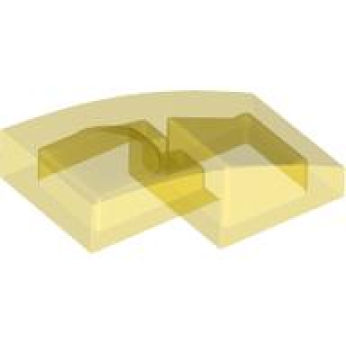 Деталь LEGO 11477 Slope, Curved 2 x 1 x 2/3 - Trans-Yellow