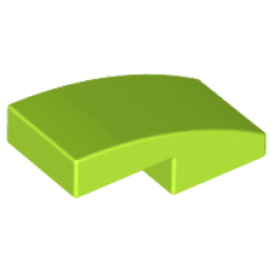 Slope, Curved 2 x 1 x 2/3 - Lime