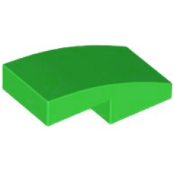 Slope, Curved 2 x 1 x 2/3 - Bright Green