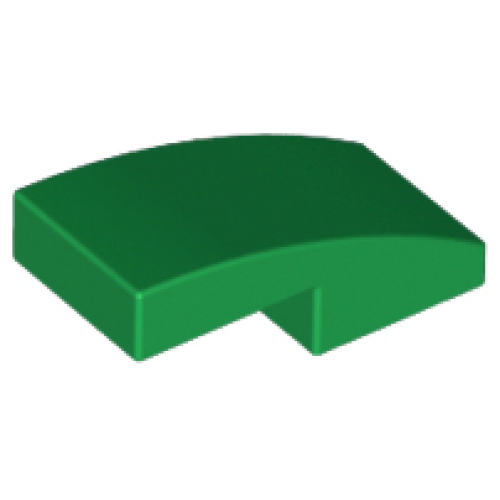 Деталь LEGO 11477 Slope, Curved 2 x 1 x 2/3 - Green