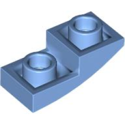 Slope, Curved 2 x 1 x 2/3 Inverted - Medium Blue