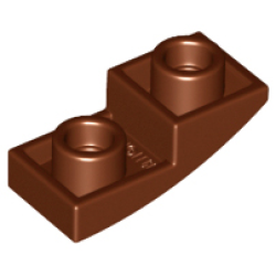 Slope, Curved 2 x 1 x 2/3 Inverted - Reddish Brown