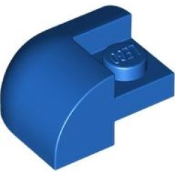 Slope, Curved 2 x 2 Corner Round with Recessed Stud - Blue