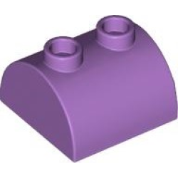 Slope, Curved 2 x 2 Double with 2 Hollow Studs - Medium Lavender