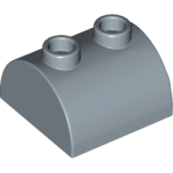Slope, Curved 2 x 2 Double with 2 Hollow Studs - Sand Blue