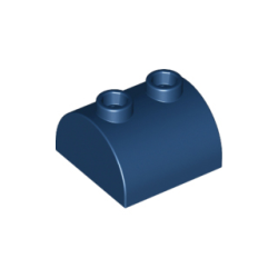 Slope, Curved 2 x 2 Double with 2 Hollow Studs - Dark Blue