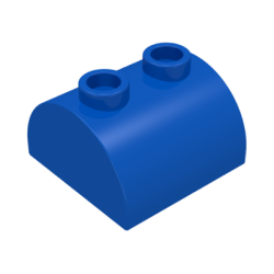 Slope, Curved 2 x 2 Double with 2 Hollow Studs - Blue