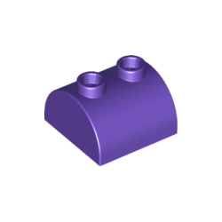 Slope, Curved 2 x 2 Double with 2 Hollow Studs - Dark Purple