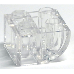 Slope, Curved 2 x 2 Inverted - Trans-Clear
