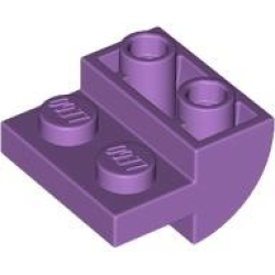 Slope, Curved 2 x 2 Inverted with 2 Recessed Studs - Medium Lavender