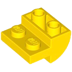 Slope, Curved 2 x 2 Inverted with 2 Recessed Studs - Yellow