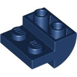 Slope, Curved 2 x 2 Inverted with 2 Recessed Studs - Dark Blue