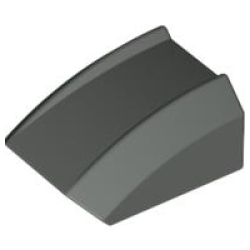 Slope, Curved 2 x 2 Lip - Dark Gray