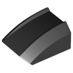 Slope, Curved 2 x 2 Lip - Black