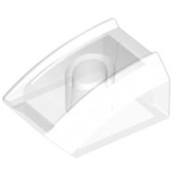 Slope, Curved 2 x 2 Lip - Trans-Clear