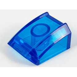 Slope, Curved 2 x 2 Lip - Trans-Dark Blue