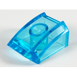 Slope, Curved 2 x 2 Lip - Trans-Light Blue