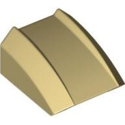Slope, Curved 2 x 2 Lip - Tan
