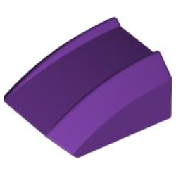 Slope, Curved 2 x 2 Lip - Purple