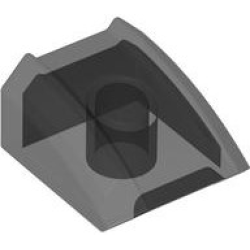 Slope, Curved 2 x 2 Lip - Trans-Black