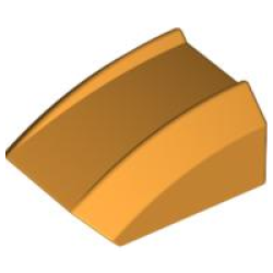 Slope, Curved 2 x 2 Lip - Medium Orange