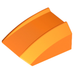 Slope, Curved 2 x 2 Lip - Orange
