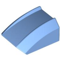 Slope, Curved 2 x 2 Lip - Medium Blue