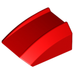 Slope, Curved 2 x 2 Lip - Red