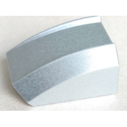 Slope, Curved 2 x 2 Lip - Metallic Silver