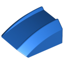 Slope, Curved 2 x 2 Lip - Blue