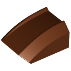 Slope, Curved 2 x 2 Lip - Reddish Brown