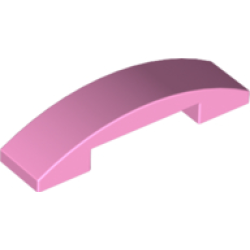 Slope, Curved 4 x 1 x 2/3 Double - Bright Pink
