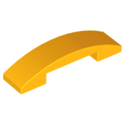 Slope, Curved 4 x 1 x 2/3 Double - Bright Light Orange