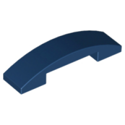 Slope, Curved 4 x 1 x 2/3 Double - Dark Blue