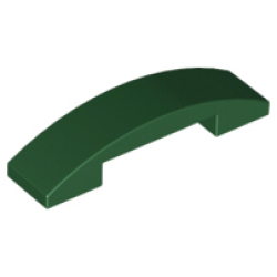 Slope, Curved 4 x 1 x 2/3 Double - Dark Green